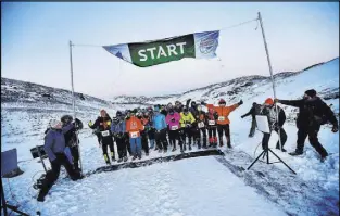  ?? Albatross Adventures Marathons ?? Greenland is the setting for the Polar Circle Marathon, an undeniably cool experience run mostly on a gravel road.