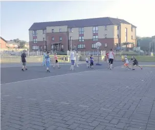  ??  ?? Slam dunk Youngsters will get the chance to play basketball on the street