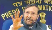  ?? VIPIN KUMAR/HT PHOTO ?? Prakash Javadekar is facing protests from students who have accused the board of negligence.