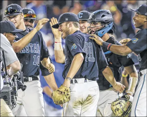  ?? NATI HARNIK / ASSOCIATED PRESS ?? Coastal Carolina returns the main parts of its pitching staff, led by Andrew Beckwith (41), who went 15-1 last season, including a victory in the title-clinching game at the College World Series.