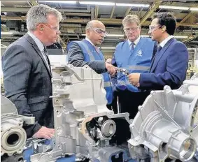  ??  ?? Liberty account manager Shane Kirrane, Sanjeev Gupta, executive chairman of Liberty House Group, Douglas Dawson, chief executive of Liberty Industries, and Liberty account manager Paul Reynolds