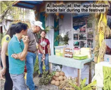  ??  ?? A booth at the agri-tourism trade fair during the festival