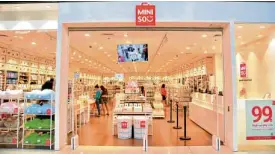  ??  ?? Japanese designer brand Miniso is one of the attraction­s at SM City Trece Martires.