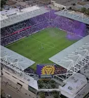  ?? RED HUBER/STAFF PHOTOGRAPH­ER ?? The Orlando City Lions hosted its first match in its newly constructe­d stadium in March.