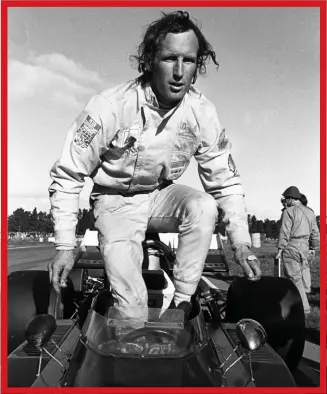  ??  ?? Neil vacates the Surtees on the grid at Ruapuna, after winning the first heat of the Gold Star race