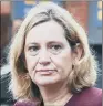  ??  ?? AMBER RUDD: Home Secretary to discuss issues with high commission­ers this week.