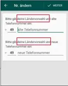  ??  ?? Anders als in der Vergangenh­eit kann man in WhatsApp inzwischen die verbundene Telefonnum­mer jederzeit ändern.