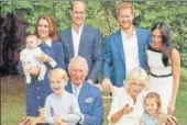  ?? REUTERS ?? Britain's Prince Charles poses for a portrait to mark his 70th birthday at Clarence House in London on Wednesday, with Camilla, Prince Willliam, Catherine, Prince George, Princess Charlotte, Prince Louis, Prince Harry and Meghan.