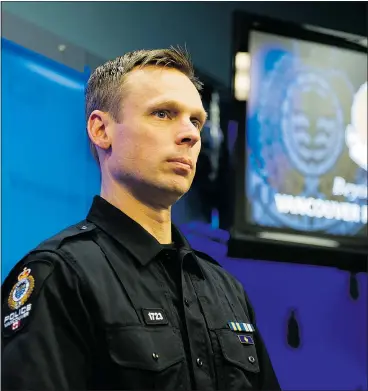  ?? JENELLE SCHNEIDER/PNG FILES ?? ‘Very few, if any’ of the 45 high-risk sex offenders living in the city are electronic­ally monitored with modern GPS-enabled bracelet devices, said Const. Brian Montague of the Vancouver Police Department.