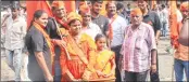  ??  ?? Parents with their children during the rally.