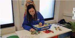  ??  ?? Adults at play: Dubliner Niamh Gregory runs Lego workshops