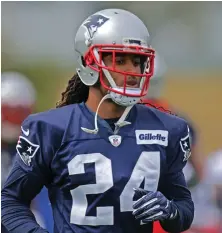  ?? StaFF pHOtO by JOHN WILCOX ?? PAINT THEM IN A CORNER: Stephon Gilmore and the Patriots defense will try to shut down Michael Thomas, Drew Brees and the Saints tomorrow in New Orleans.
