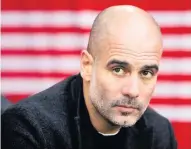  ??  ?? TABLES HAVE TURNED City boss Pep’s playing catch-up
