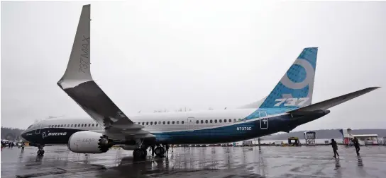  ??  ?? The first of the large Boeing 737 MAX 9 models, Boeing’s newest commercial airplane, sits outside its production plant in Renton, Washington. (AP)