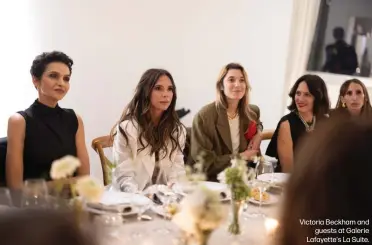  ?? ?? Victoria Beckham and guests at Galerie Lafayette's La Suite.