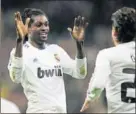  ??  ?? Adebayor, con el Madrid.