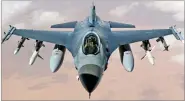  ??  ?? F-16 fighter aircraft.