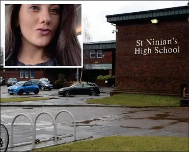  ??  ?? Lucy Curran, inset, who died in hospital, was a pupil at St Ninian’s High School in Giffnock
