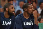  ?? ANDREJ ISAKOVIC — AFP/GETTY IMAGES ?? Kyrie Irving, left, and Kevin Durant became friends when both played on the U.S. Olympic team and talked of playing together.