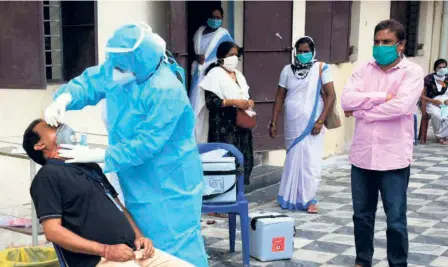  ??  ?? TESTING
at Rajahmundr­y in Andhra Pradesh on June 16.