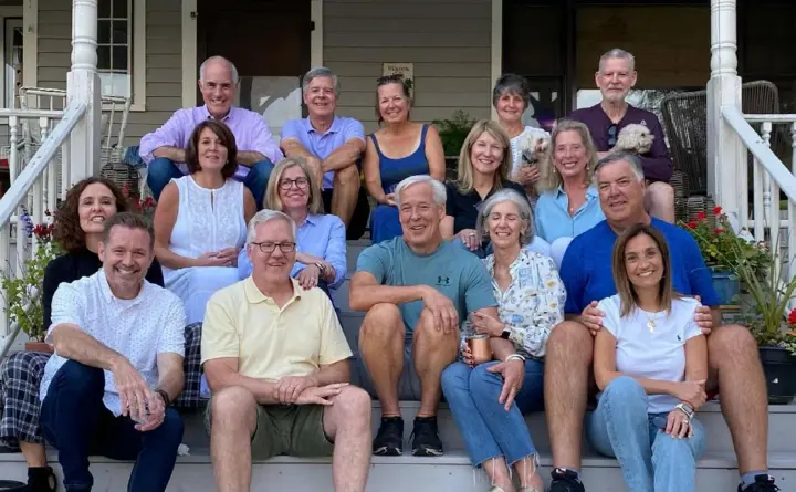  ?? Submitted photo ?? The Scranton Prep Clan had their annual reunion last year. The tightknit group’s friendship has endured for over five decades. The senator is sitting at the upper lefthand corner.