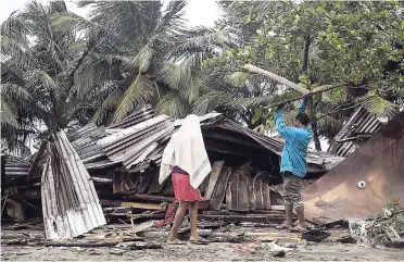  ?? AP ?? Hurricanes, the likes of which affected the Caribbean last year, are also a threat to food security in the region.