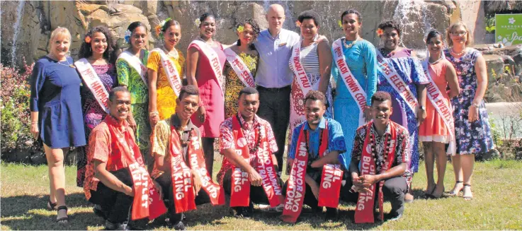  ?? Photo: Waisea Nasokia ?? The Digicel Bula Festival contestant­s at Radison Blu Resort, Denarau.