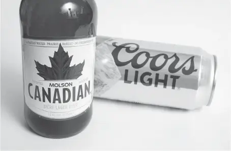  ?? STEVEN SENNE/AP FILES ?? “Consumers are drinking slightly less, but better,” says Molson Coors CEO Mark Hunter, noting the company must focus on premium and innovative drinks including pot-infused beverages.