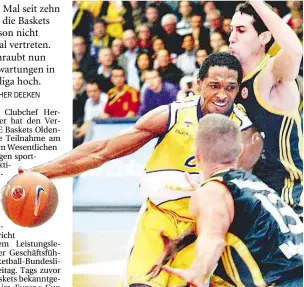  ?? BILD: MEYER ?? Großer Europapoka­l-Abend: In der Saison 2009/10 war Real Madrid in Oldenburg zu Gast, die Baskets um Rickey Paulding spielten damals als Meister in der Euroleague.