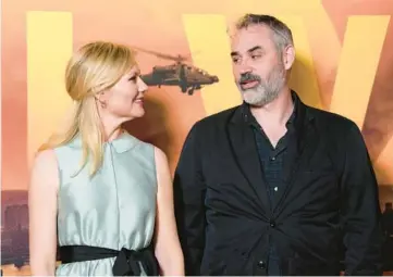  ?? SCOTT A. GARFITT/INVISION ?? Kirsten Dunst and Alex Garland attend a screening of the film “Civil War” on March 26 in London.