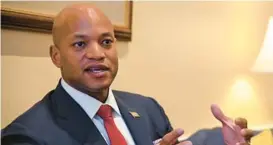  ?? HADDOCK TAYLOR/BALTIMORE SUN FILE ?? Filings with the U.S. Securities and Exchange Commission show Gov. Wes Moore had 48,770 shares of Under Armour in October .BARBARA