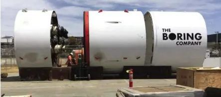  ??  ?? BELOW Elon Musk’s tunnelling firm, The Boring Company, has already unveiled its drill, dubbed Godot