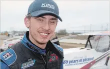  ?? BERND FRANKE TORSTAR ?? Dylan Davidson, 18, of St. Catharines raced to his first career victory in Sportsman on Monday night at Merrittvil­le Speedway in Thorold.