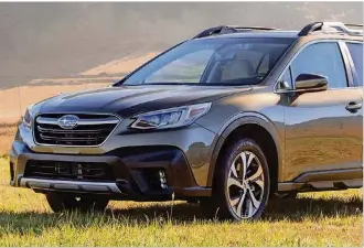  ?? SUBARU PHOTO ?? The sixth-generation 2020 Outback comes standard with Symmetrica­l All-Wheel Drive and Subaru’s award-winning EyeSight Driver Assist Technology.