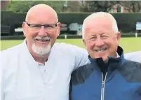  ??  ?? All smiles Coull Cup runner up Stevie Jackson and winner Ian McShane at Burnside recently
