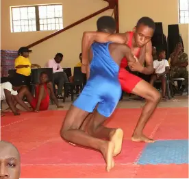  ?? ?? WRESTLING MATCH: Local grapplers are expected to compete in Senegal