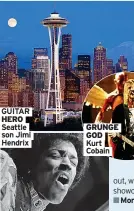 ??  ?? GUITAR HERO Seattle son Jimi Hendrix