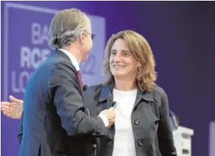  ?? // EFE ?? La ministra Ribera, ayer junto al presidente del Círculo, Javier Faus