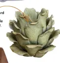  ?? ?? Sienna Mustard Artichoke ceramic candle holder, £16.99, Garden Gifts