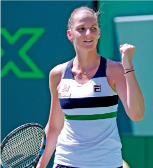  ?? AP ?? Carolina Pliskova leads the women’s field. —