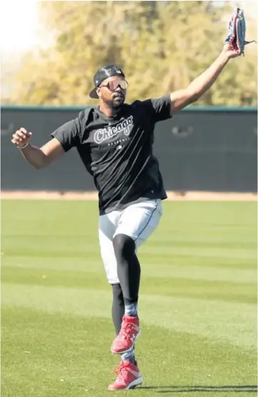  ?? JOHN ANTONOFF/SUN-TIMES ?? Eloy Jimenez is day-to-day after leaving the Sox’ game Monday with cramping in his right calf.