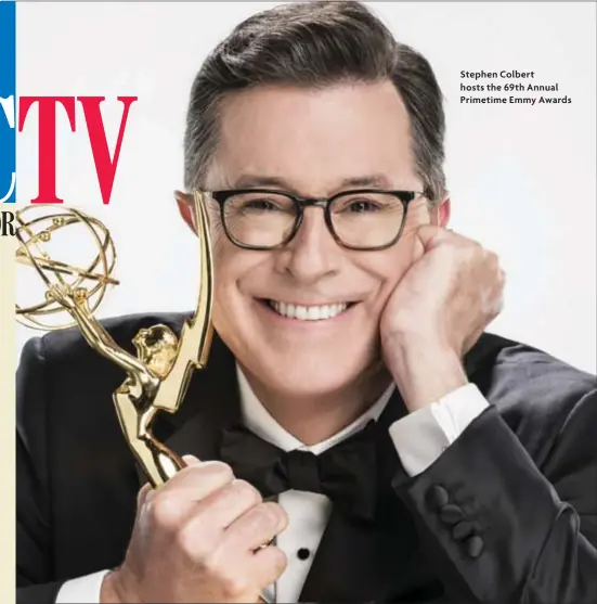  ??  ?? Stephen Colbert hosts the 69th Annual Primetime Emmy Awards