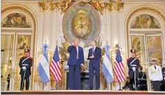  ??  ?? REUTERS US President Donald Trump and Argentina’s President Mauricio Macri meet before the G20 leaders summit in Buenos Aires, Argentina on November 30, 2018.