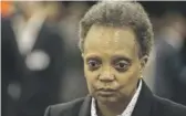  ?? ANTHONY VAZQUEZ/SUN-TIMES ?? Mayor Lori Lightfoot insisted Thursday, “We have to have civilian oversight of the police.”