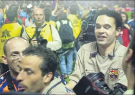  ?? FOTO: CLAUDIO CHAVES ?? Iniesta celebró su primera Liga en el Ciutat de Valencia en el año 2005