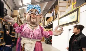  ?? Photograph: Graeme Robertson/The Guardian ?? Tall tales … the warehouse of panto treasures.