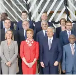  ?? F.E. ?? Canciller Miguel Vargas junto a pares participan­tes en reunión Celac-UE.