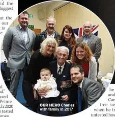  ?? ?? OUR HERO Charles with family in 2017