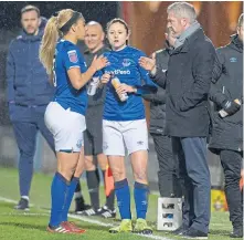  ??  ?? Willie Kirk during a game in charge of the Everton women’s team