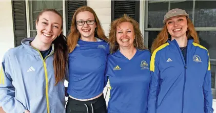  ?? RICK CINCLAIR/TELEGRAM & GAZETTE ?? Karen Pajer of Leicester is running the Boston Marathon with her three daughters. “You just don’t know how often it could be for all of us to get in the same year,” said Jen Pajer, 28.